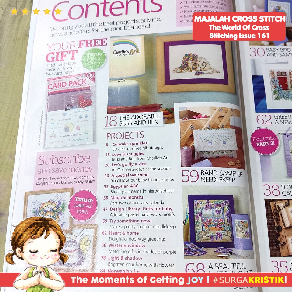 Buku Majalah Sulam Kristik Strimin The World Of Cross Stitching 161