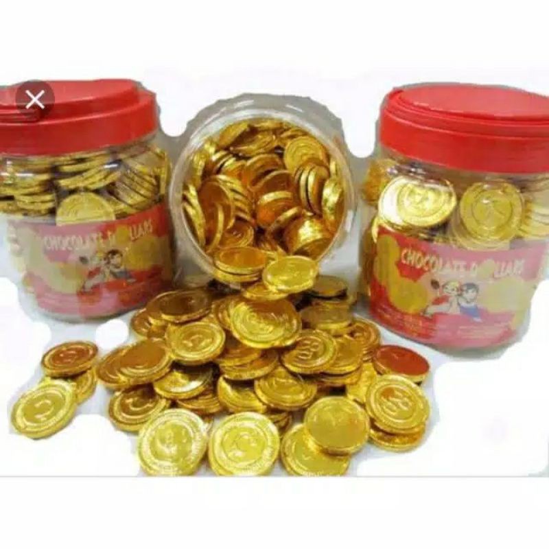 Coklat Dollar bentuk koin dollar isi 200 pcs