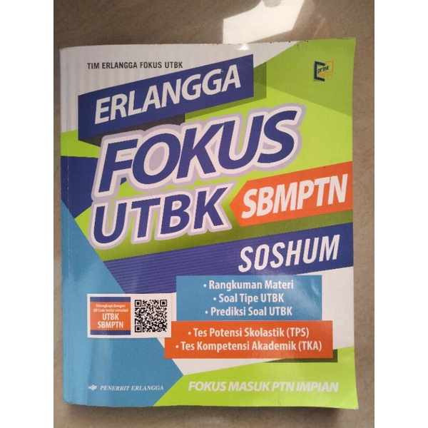 Bekas / Preloved Buku Fokus UTBK SBMPTN Soshum Tahun 2022 Penerbit Erlangga