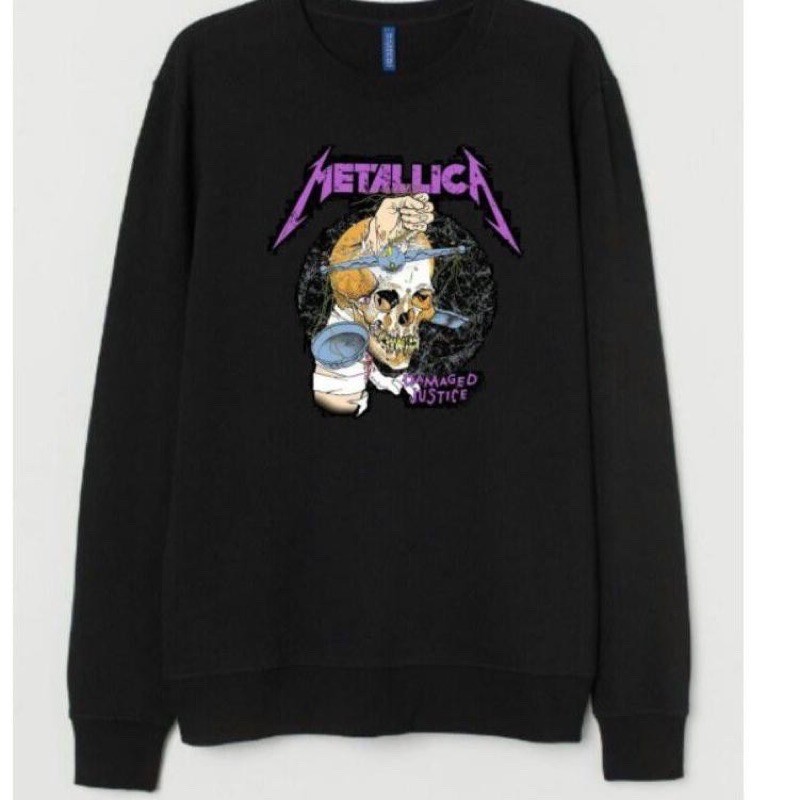 SWEATER H&M METALLICA CREWNECK HNM