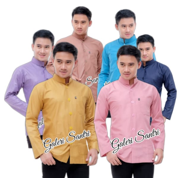 Baju Koko Polos Haibah Habaib Lengan Panjang Warna Putih Model Ammu