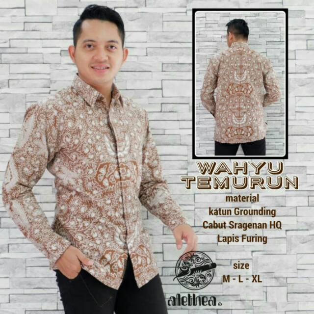 WAHYU TUMURUN.Kemeja Batik Pria Modern