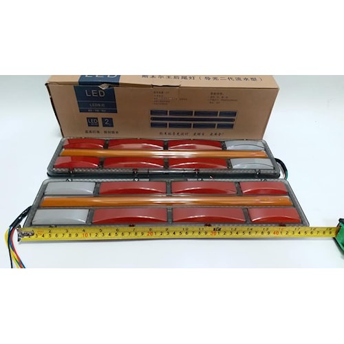 Lampu Stoplamp Lampu New Stoplamp Aksesoris Variasi Mobil Truk Truck Mobil Besar Mitsubishi Hino Running Stoplamp Truck 24 Volt 2 Baris - 40 cm