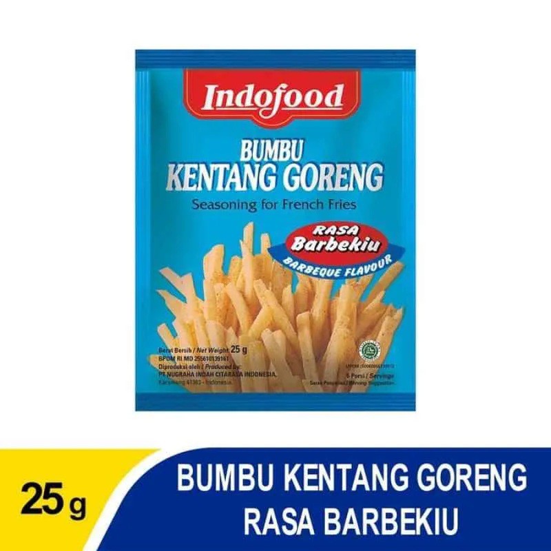 

Indofood Bumbu Kentang Goreng Barbekiu 25 gr