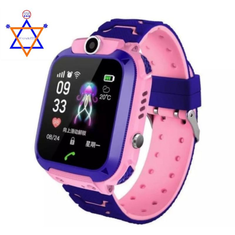 SMARTWATCH S5 Q12 ANAK - JAM TANGAN HP PINTAR SMARTWATCH WATERPROOF - PINK