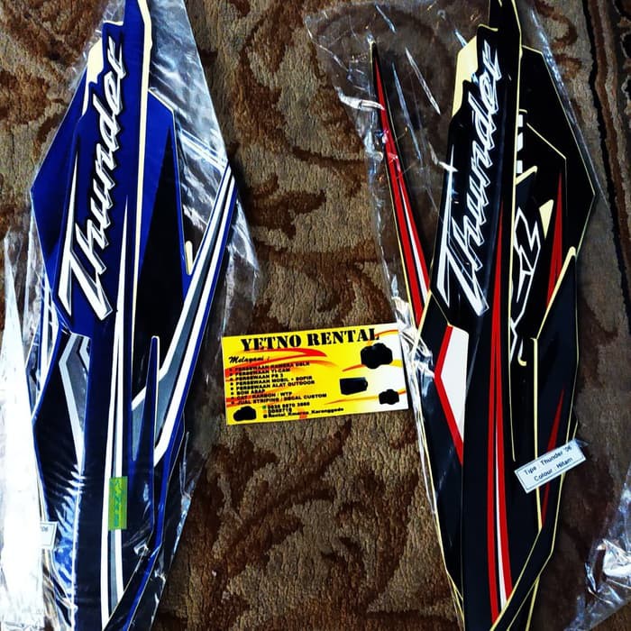 striping standar thunder 125 sticker stiker lis body standart suzuki thunder 125