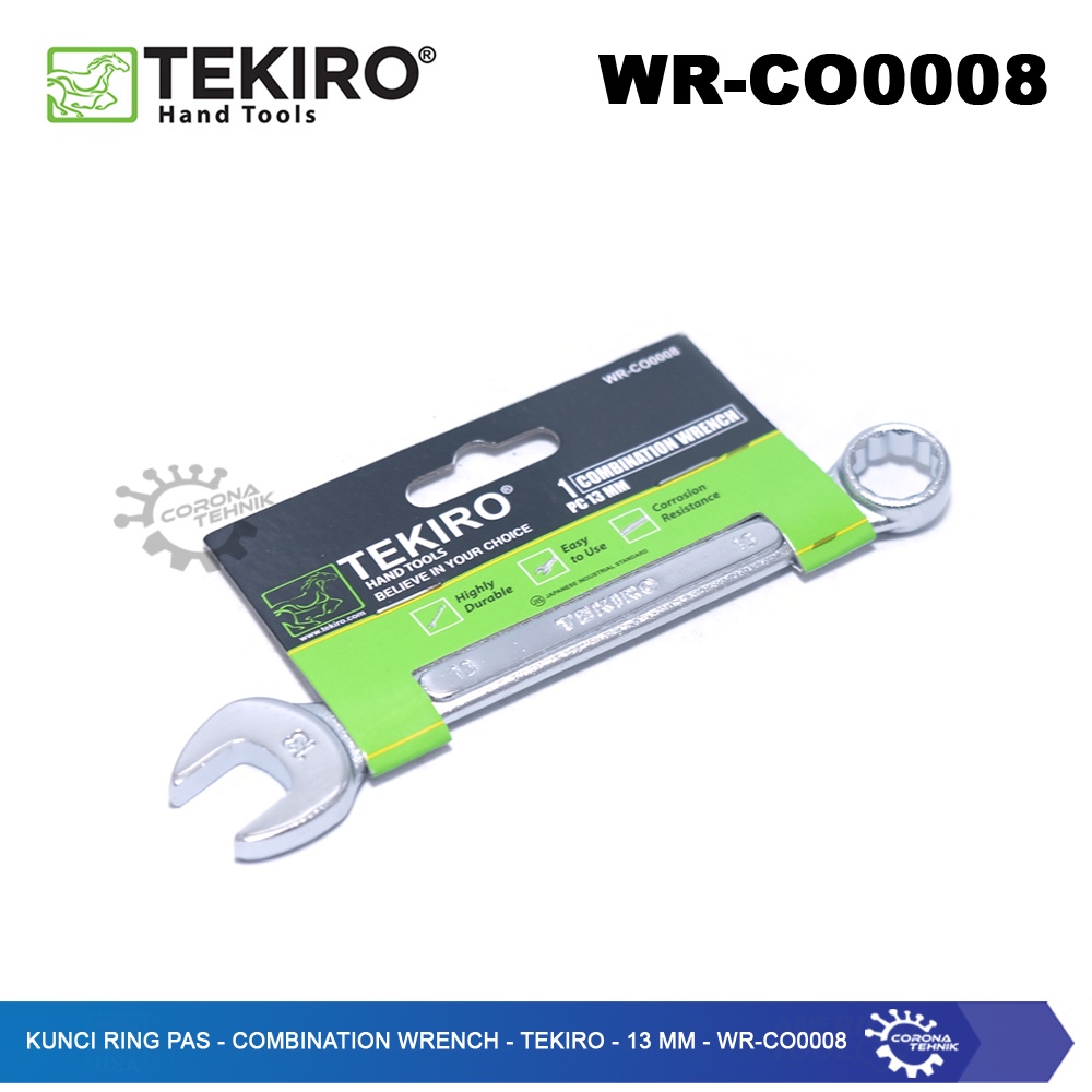 WR-CO0008 - Kunci Ring Pas - Combination Wrench - Tekiro - 13 mm