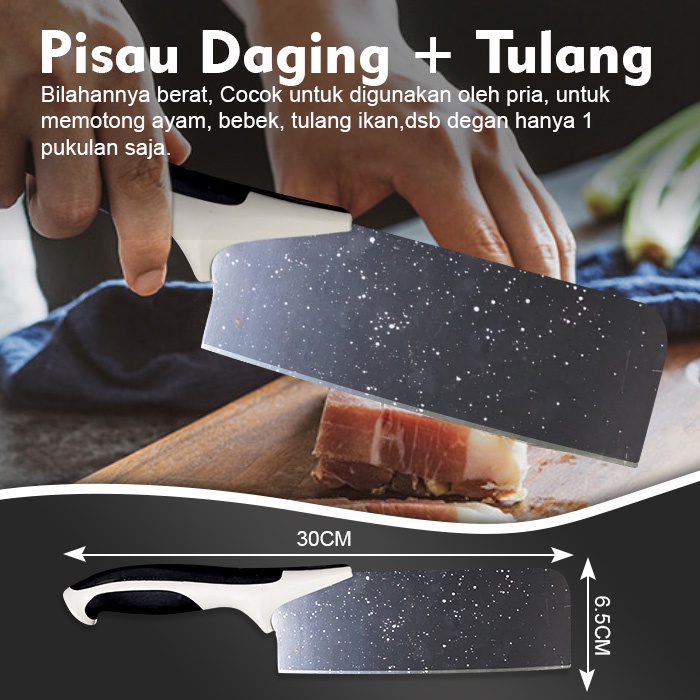 Pisau Dapur Set Pisau dapur 1Set Kramik / Pisau Keramik Set 6 in 1 Pisau Stainless Anti Lengket Pisa