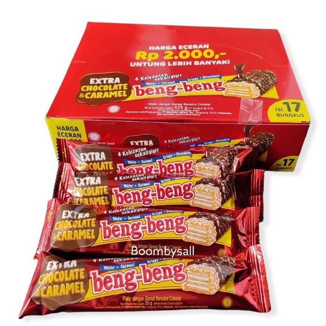 

Beng-beng Coklat 1 box (17pcs)/ beng beng wafer crispy 1 box isi 17pcsX25gr BREBES