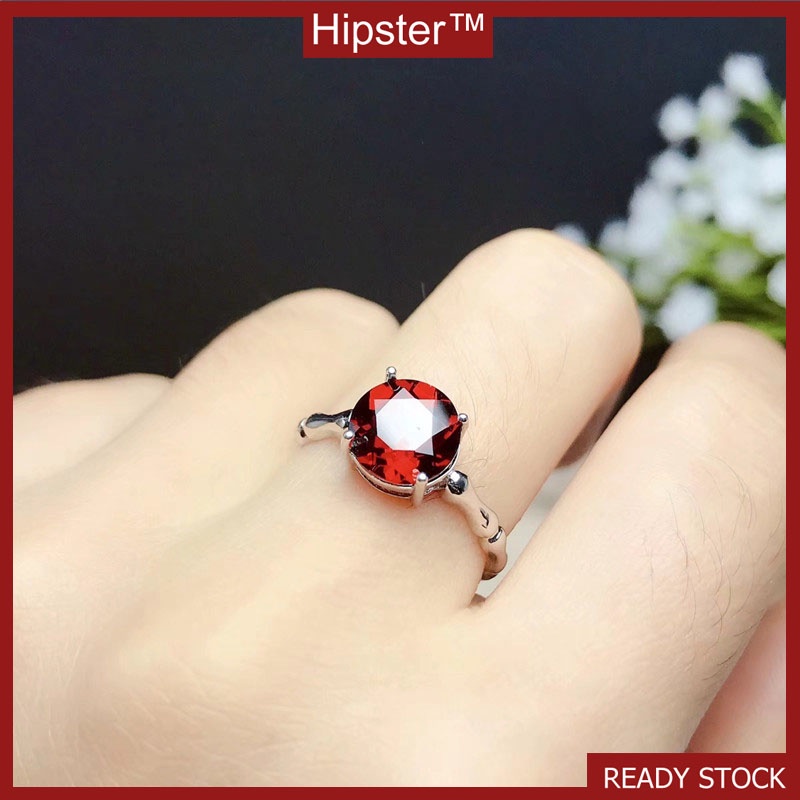 Hot Sale Fashion Creative Natural Ruby Adjustable Ring