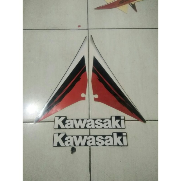 Striping stiker list fairing sayap bawah ninja rr new oren Se 2014 2015