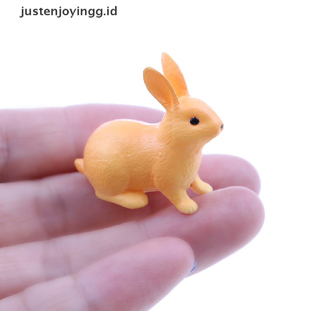 // justenjoyingg.id // 2/4pcs Rabbit Ornaments Miniature Figurine Micro Landscape Terrarium Fairy Decor ~