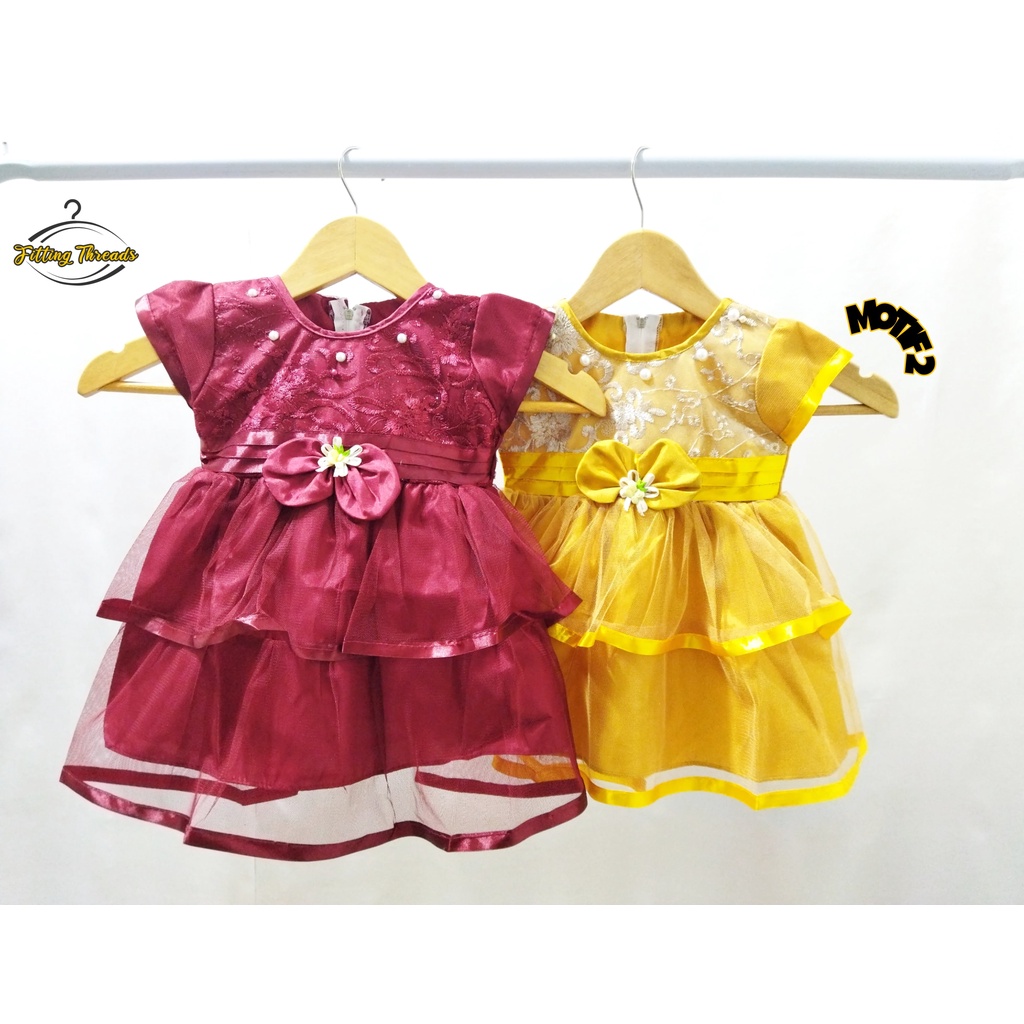 Dress Pesta Bayi Anak Perempuan 0-12 Bulan / Baju Dres Tutu Bayi Cewek Newborn / Gaun Pesta Bayi