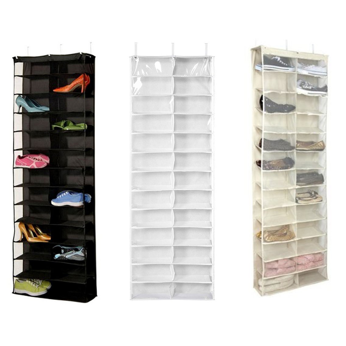 Just 26 Pocket Shoe Storage Rack Hanging Bag Behind The Door Home Accessories Shopee Indonesia