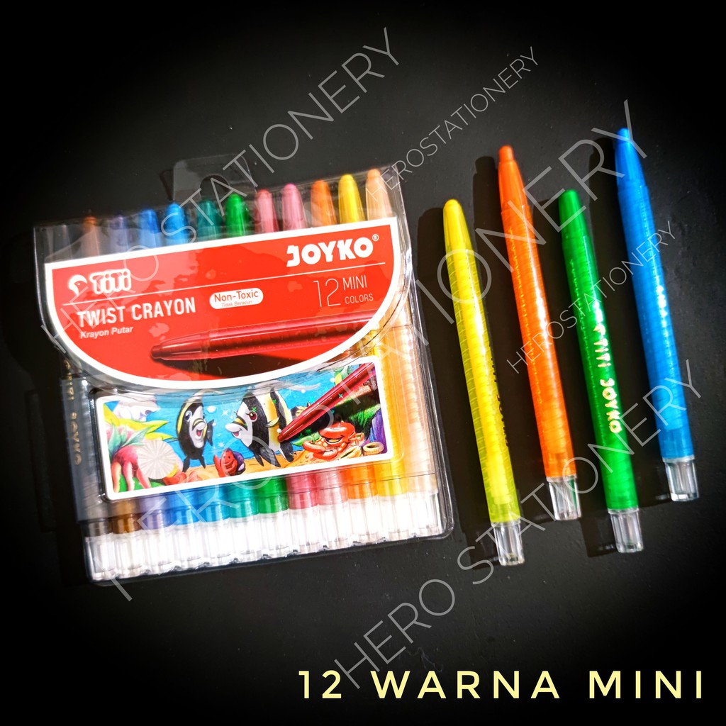 

TITI Joyko crayon krayon putar mini 12 warna TI-CP-12 mini