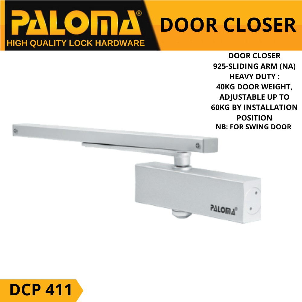 PALOMA DCP 411 DOOR CLOSER  925-SLIDING ARM NA  PENUTUP PINTU OTOMATIS