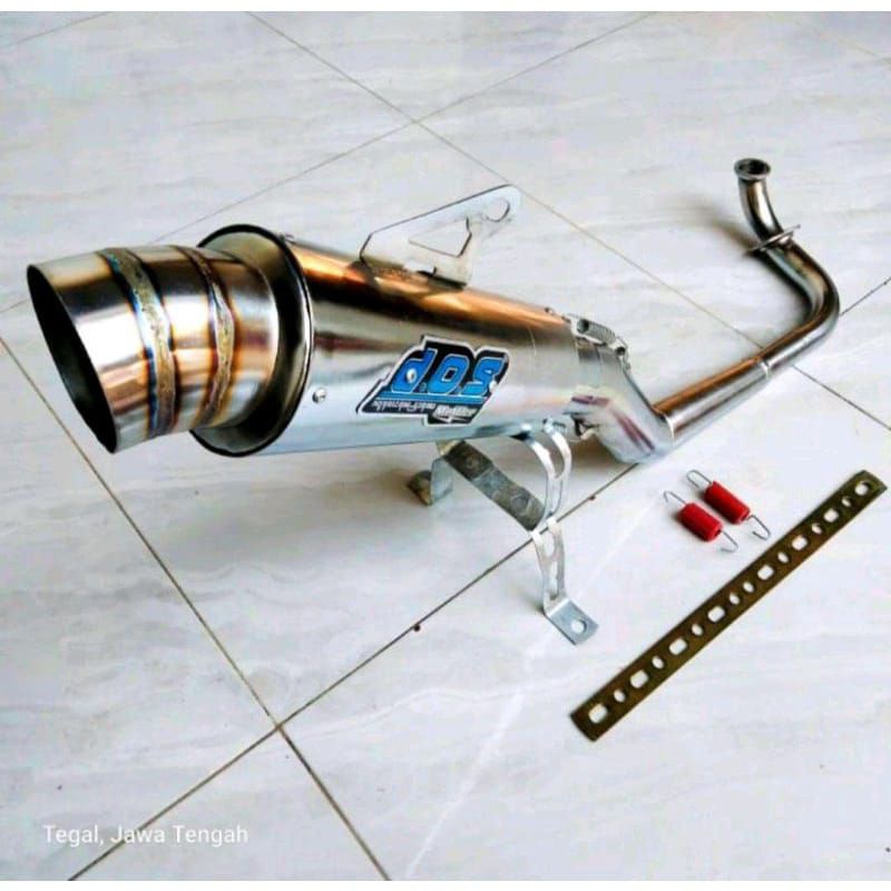 knalpot racing DOS Muffler all metik Scoopy/beat/Genio/spin/Nex/Mio/Vario dll