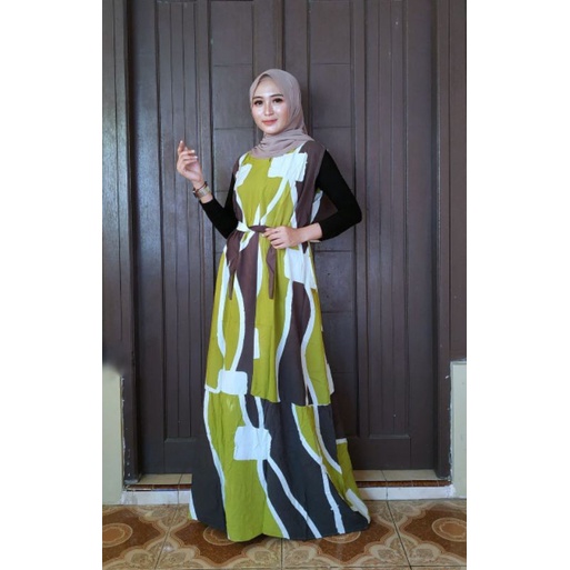 Gamis Rayon Twill Premium Batik Fannifan Pekalongan terbaru Gamis overall resleting depan gamis kirania / gamis terbaru/ gamis rayon premium / maxi dress / gamis polos