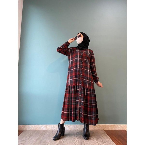 midi dress motif  original mumtaza