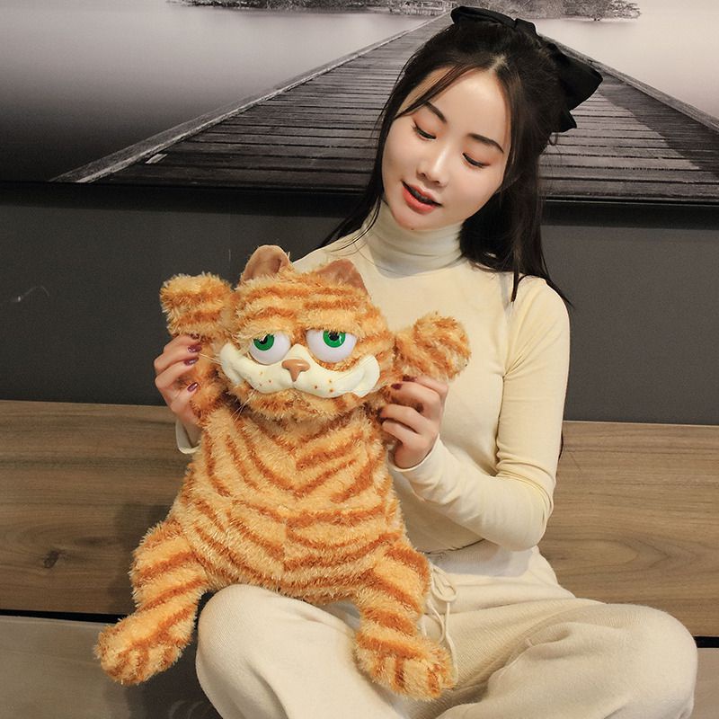 45cm Mainan Cartoon Garfield Plush Toy Fat Cat Soft Stuffed Animal Teddy Pillow Doll Boneka