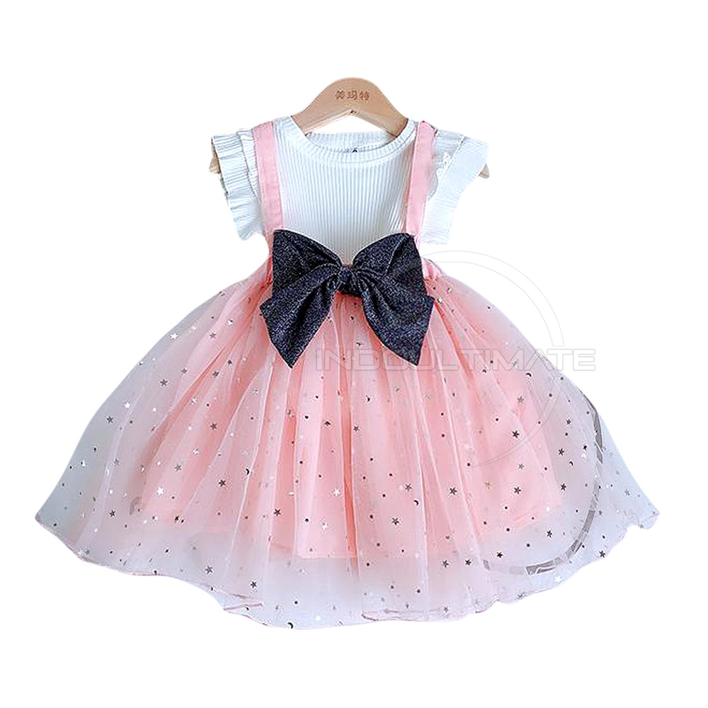 Setelan Baju Rok Tile Import Premium Anak Bayi Balita Dress Anak Perempuan Import DRI-101 Overall Gaun Dress Tutu Import Sparkle Kaos Bayi Cewek Pakaian Anak Bayi Balita