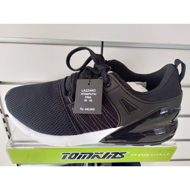 Sepatu Tomkins Lazzaro# HitamPutih, Size 39-45