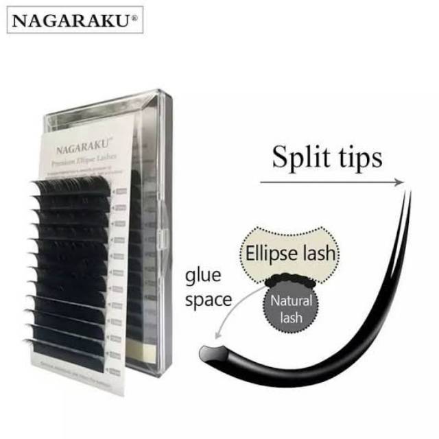 NAGARAKU ELLIPSE 0.20 D NAGARAKU PREMIUM NAGARAKU EYELASH EXTENSION BULUMATA EYELASH