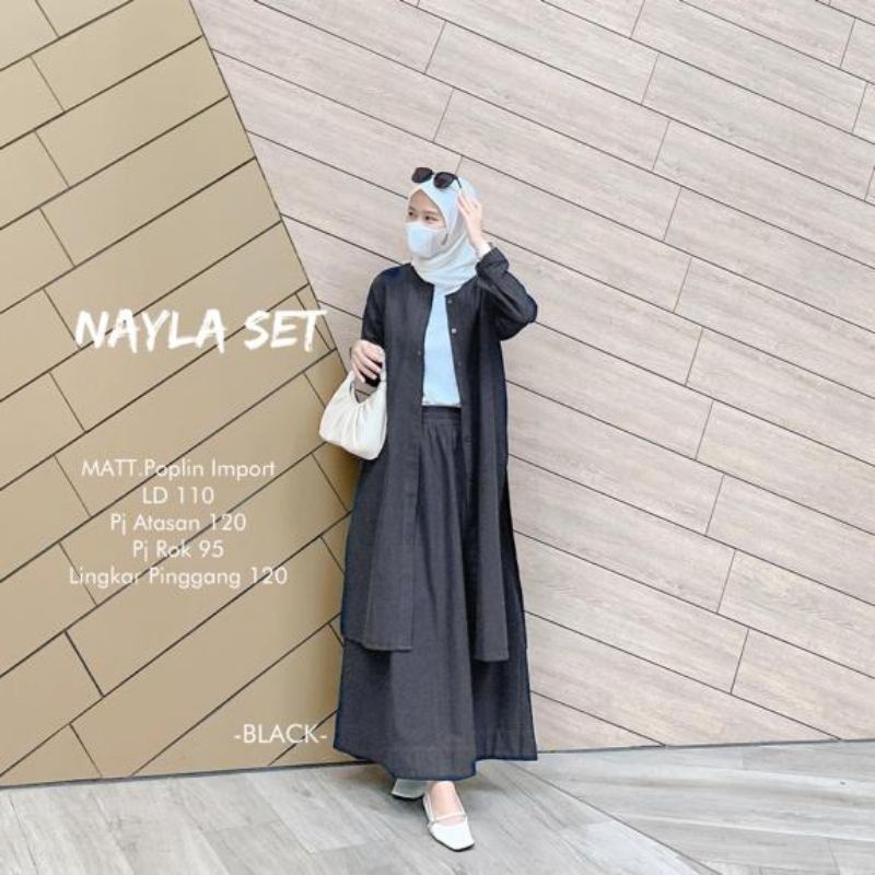 NAYLA SET SETELAN ROK WANITA TERBARU BAHAN KATUN