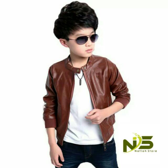 Jaket Kulit Anak Semi Kulit Laki Laki Cowok Cewek Perempuan Karakter Kualitas Premium Asli Garut