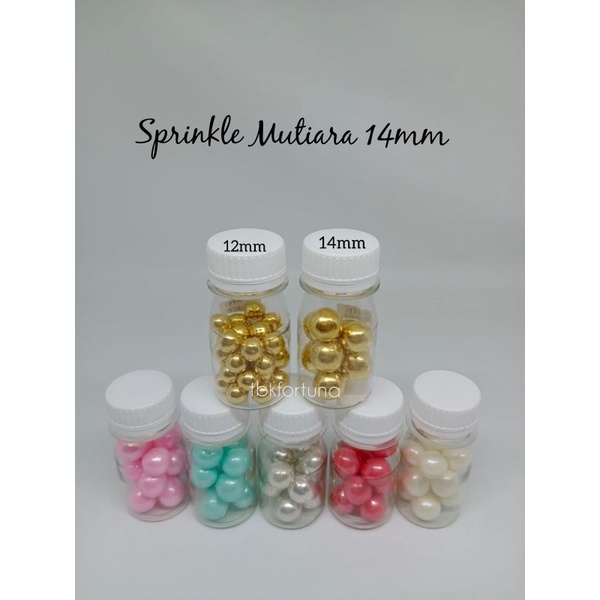 

Sprinkle Mutiara 14mm dan 10mm(25gr)