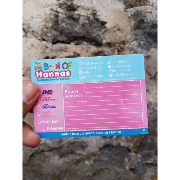 

Kertas Kirim Full color 500 pcs Berbagai Bahan