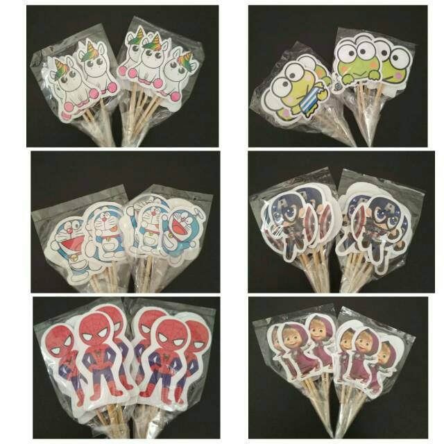 

Topper Cupcake Toper Kue Cake Cupcake Hiasan Kue Tusuk