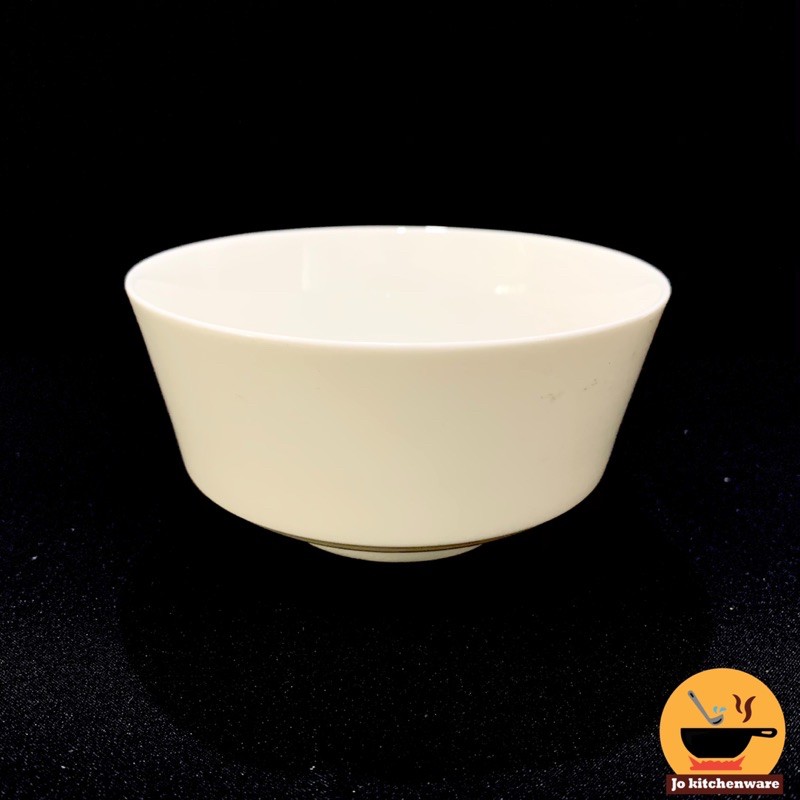 Mangkok keramik serbaguna lancip putih polos tebal unik / 13 cm / 5” / SET3 PCS 73-2