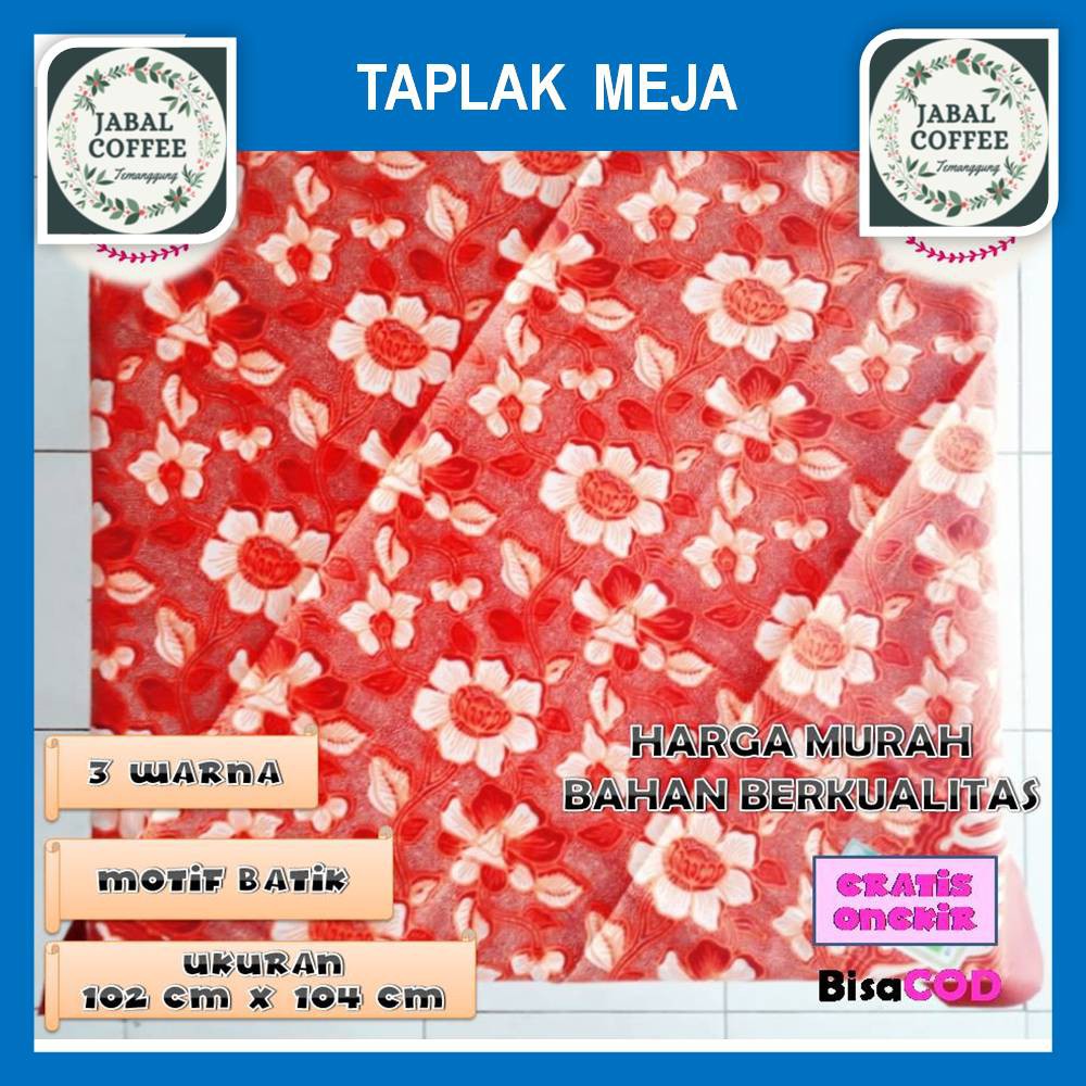 Taplak Meja Persegi / Taplak Batik Ruang Tamu Ukuran 110 cm x 105 cm 5.0 J12