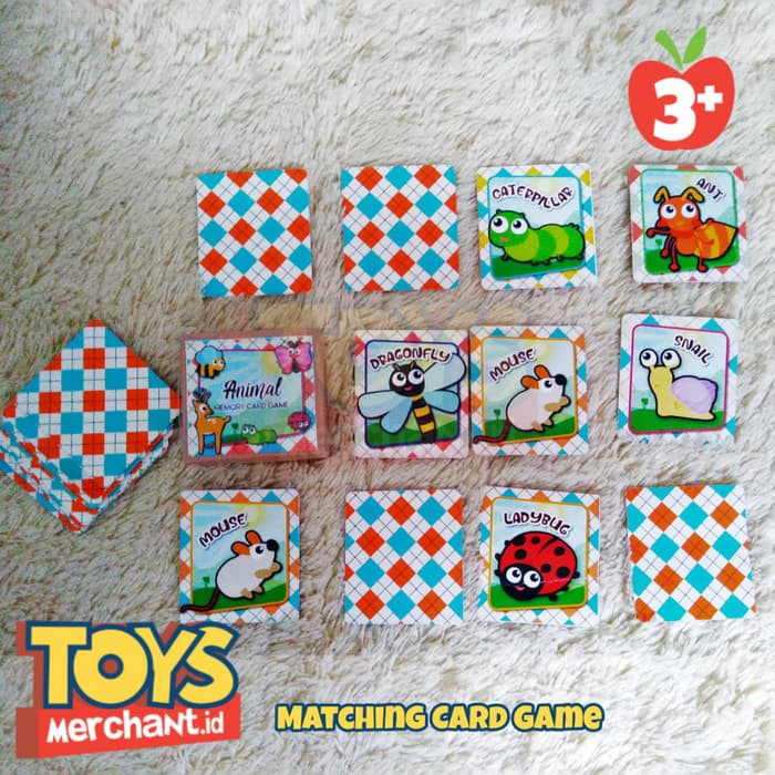 Matching Card Game / Mainan Edukasi Anak Mencocokan Kartu / Memory
