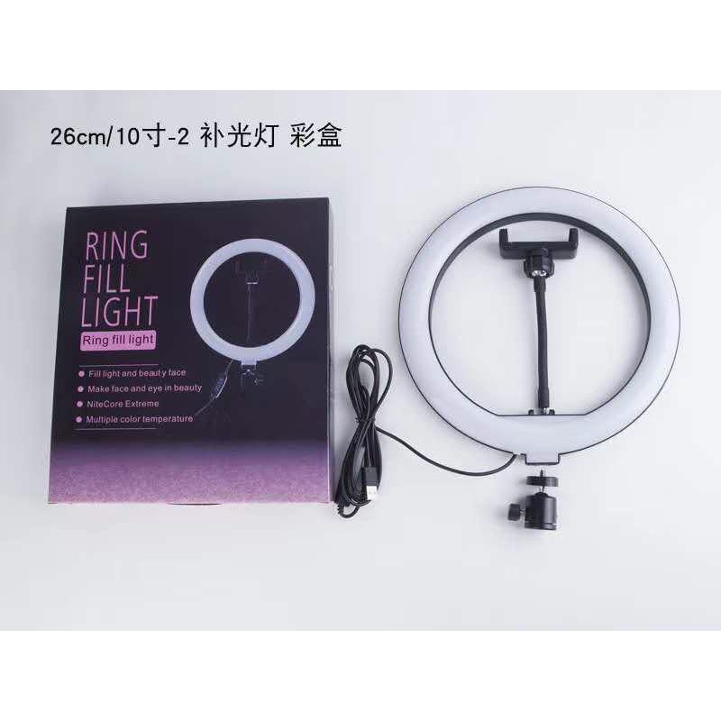 Ring Light Lampu Selfie 26cm Besar LED Holder Tiktok Jumbo Selfie Ring