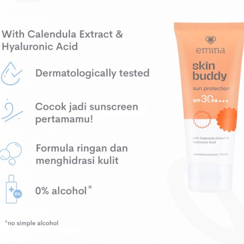 ✦SINAR✦ Emina Skin Buddy Series  Face Toner | Face Wash Bubble Up - Dot Brust | Micellar Water | Sunscreen SPF 30 PA+++