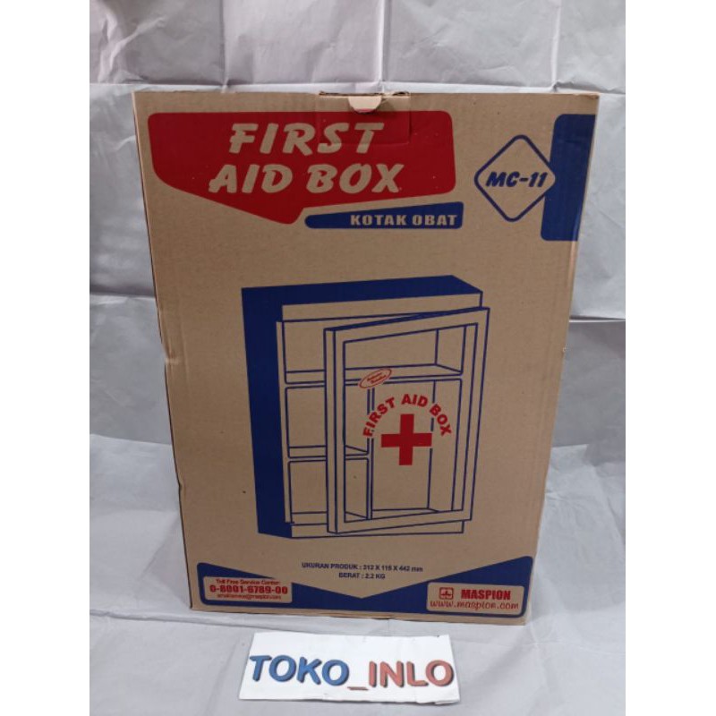 Kotak Obat First Aid Box Mc-11 atau MK-2/ Kotak Obat Dinding / Kotak p3k Dinding