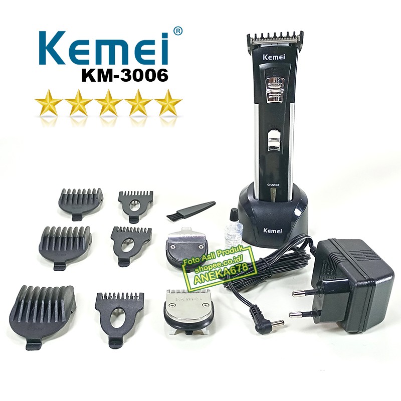 KEMEI KM 3006 ALAT CUKUR RAMBUT KUMIS JENGGOT BULU CAS SALON ELEKTRIK HAIR CLIPPER