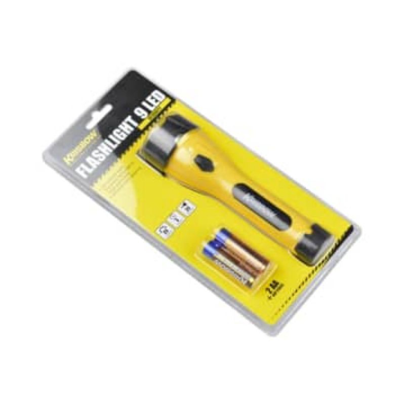 Senter Tangan Flashlight 9 Led Senter Super Terang Krisbow