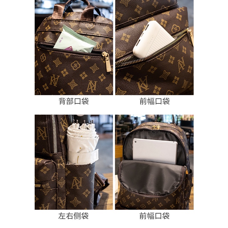 Ransel Wanita  kulit buatan tahan air Besar tas large backpack perempuan tas galas Fashion Travel Backpack beg belakang import ransel  beg sandang Women's Bags Ladies  1130