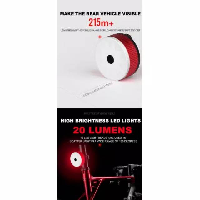 LAMPU LED BULAT 20 LUMENS BELAKANG MERAH BELAKANG CHARGER USB