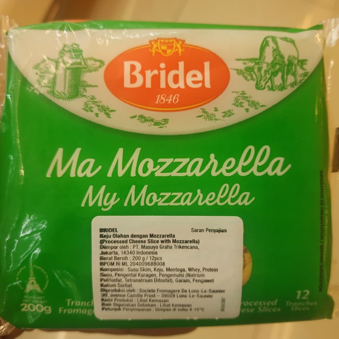 

Bridel Keju Ma Mozzarella Cheese 200gr / pack