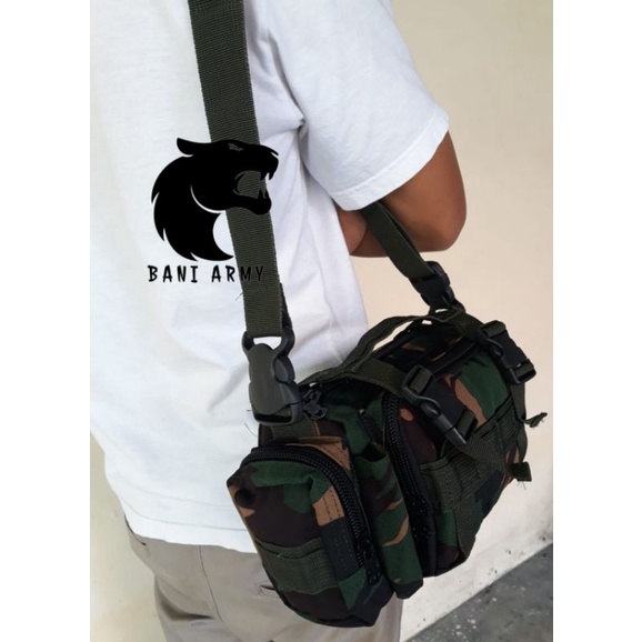 Tas Selempang Loreng Malvinas - Tas Samping Tactical Army