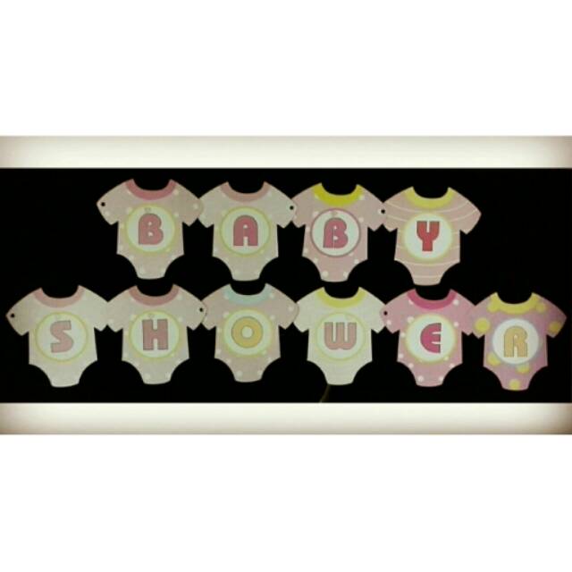 Banner flag baby shower acara 7 bulanan dan babtisan