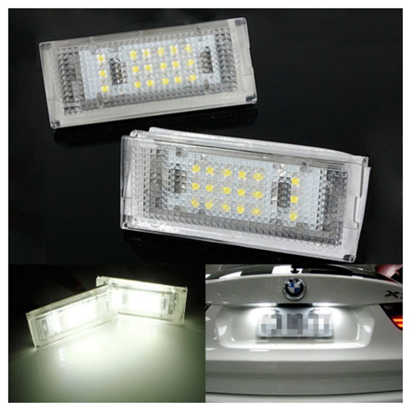 Lampu Plat Nomor LED 2x18 LED 2x18 Untuk BMW E46 4DR Sedan 325i 328i 99-03