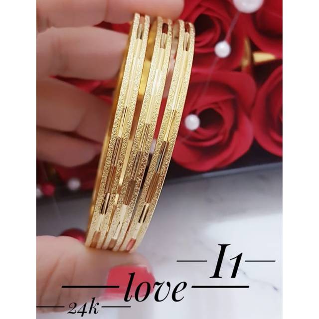 Gelang lapis emas 24k