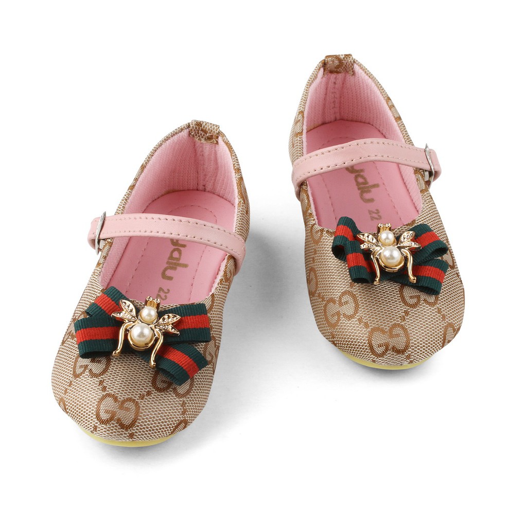 SEPATU FLAT SHOES ANAK CEWEK AKSESORIS PITA LUCU RBG