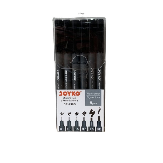 

DRAWING PEN SET DP-298S ISI 6 WATERPROOF PENA GAMBAR BALPOINT BALLPOINT GAMBAR SKETSA BRUSH GROSIR