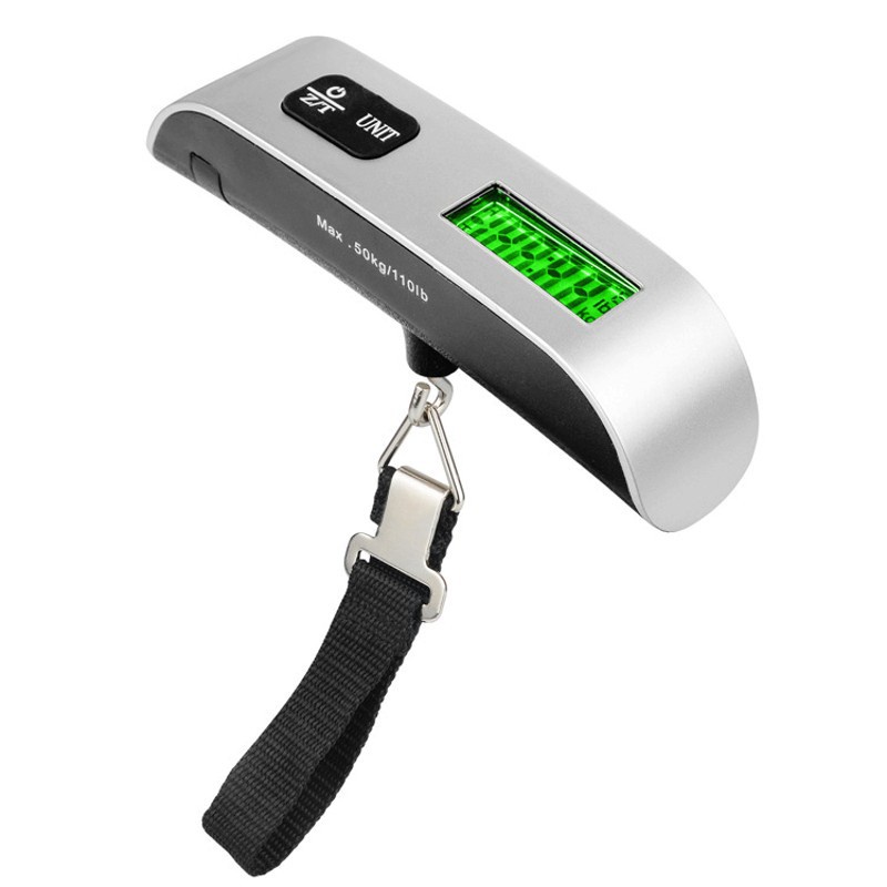 Timbangan Koper Silver Electronic Travel Luggage Scale Gantung Digital